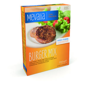 Харчовий продукт для спеціальних медичних цілей низькопротеїновий замінник м'яса для гамбургера Мевалія Бургер Мікс